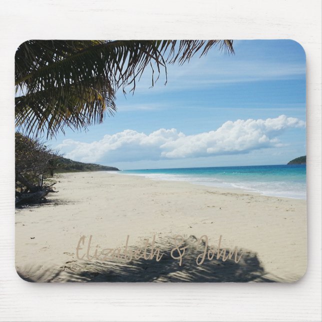 Tropisk strand,sand,palm   -Personlig Musmatta (Framsidan)