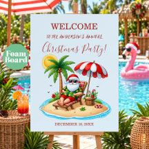 Tropisk strand & Santas julfest välkommen