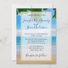 Tropisk strand semester Ö wedding Inbjudningar
