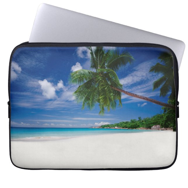 Tropisk strand | Seychellerna Laptop Sleeve (Framsidan)