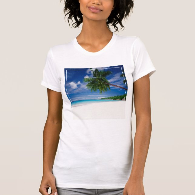 Tropisk strand | Seychellerna Tee Shirt (Framsida)