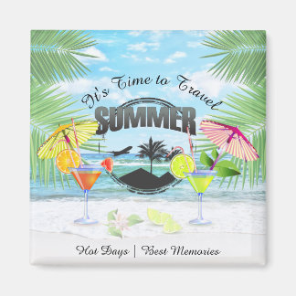 Tropisk strand, sommarvallning | PERSONLIG Magnet