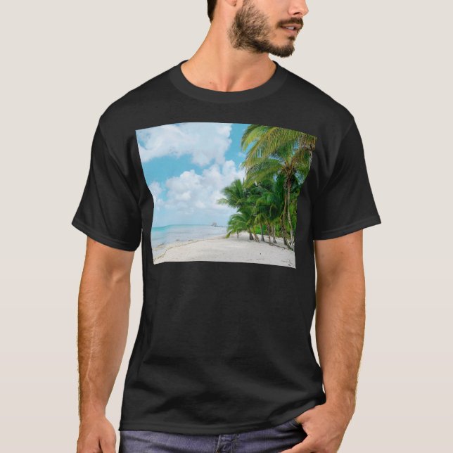 Tropisk strand t shirt (Framsida)