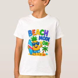 🏄 Tropisk Strand Tecknad För Sommarbarn 🌴 T Shirt