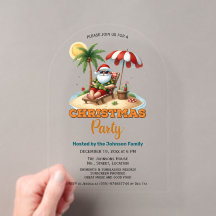 Tropisk strand & Tomte julfest