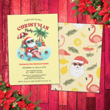 Tropisk strand & Tomte julfest