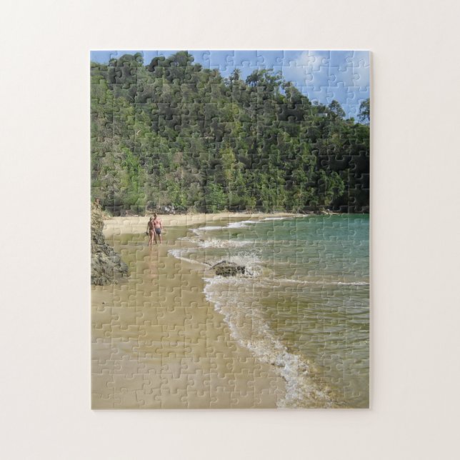 Tropisk strand Trinidad och Tobago. Pussel (Vertikal)