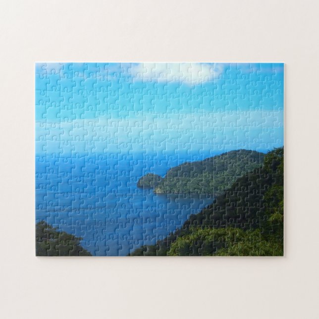 Tropisk strand Trinidad och Tobago. Pussel (Horisontell)