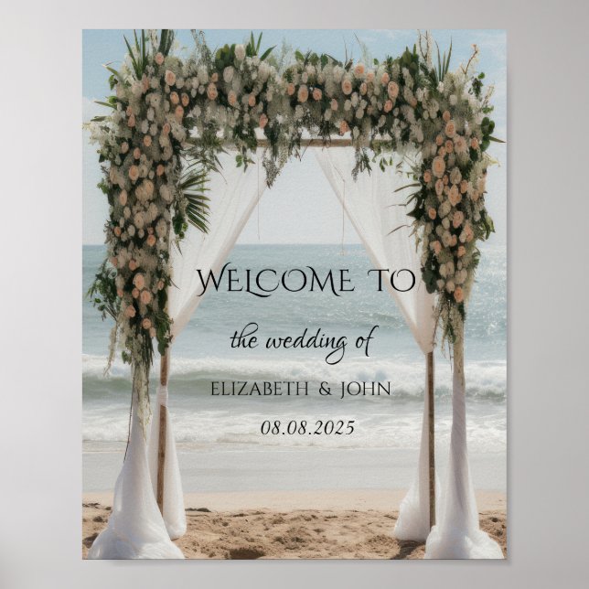 Tropisk strandblomma Arbor Poster (Framsidan)