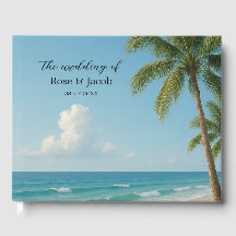 Tropisk strandbröllopsgästbok