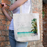 Tropisk strandfärg Handflatan Träd Bröllop Tygkasse<br><div class="desc">Tropical Watercolor Handflatan Träd Theme Collection. - Det är ett vattenfärgstryck för elegant Illustration of tropical handflatan tress on strand perfekt for your tropical beachy bröllop & party. Det är mycket enkelt att anpassa, med dina personuppgifter. Om du behöver någon annan matchande produkt eller anpassning kan du skicka ett vänligt...</div>