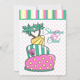 Tropisk strandkaka inbjudningar