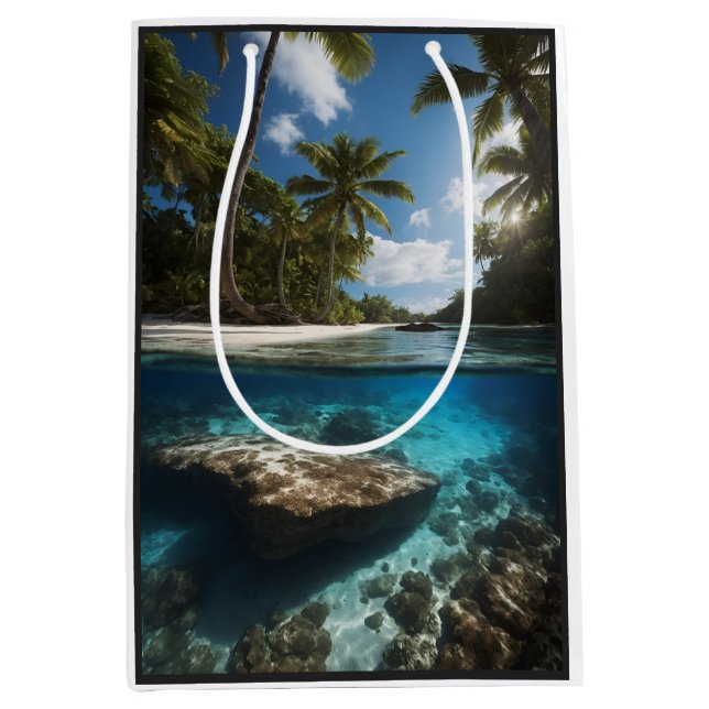 Tropisk strandmugg - delad vy Oceanmugg - ovanifrå (Framsidan)