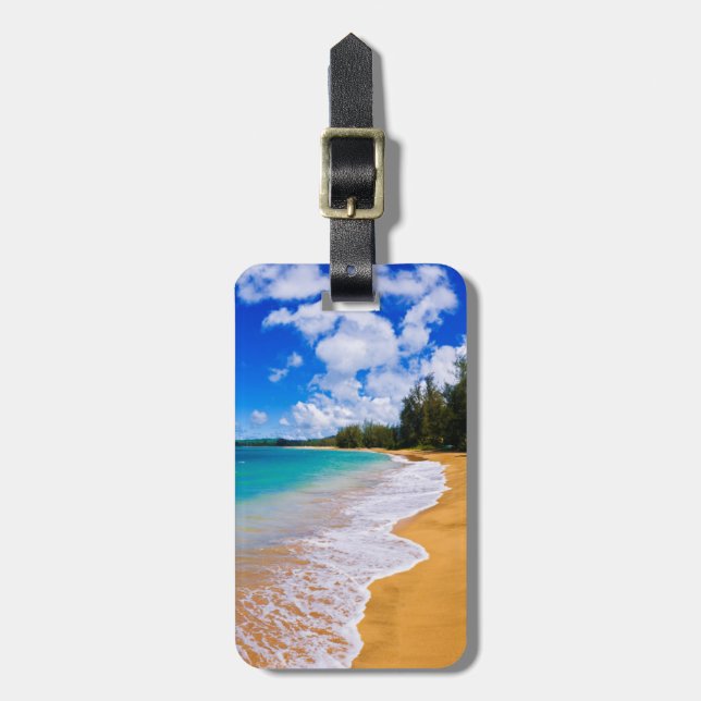 Tropisk strandparadis, Hawaii Bagagebricka (Vertikal Framsida)