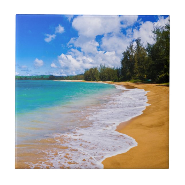 Tropisk strandparadis, Hawaii Kakelplatta (Framsidan)