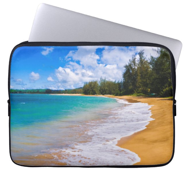 Tropisk strandparadis, Hawaii Laptop Sleeve (Framsidan)