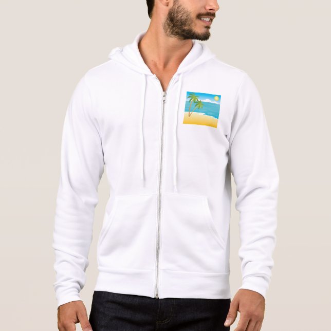 Tropisk strandparadis med palmer t shirt (Framsida)