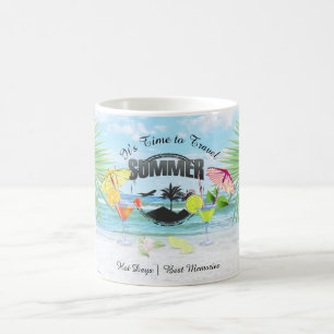 Tropisk strö, sommarvallning Personlig Kaffemugg