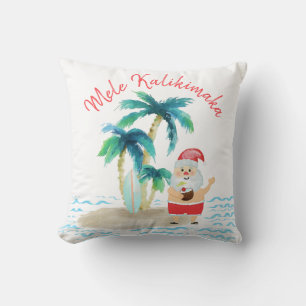 Tropisk Surfande Tomte Mele Kalikimaka Jul Kudde