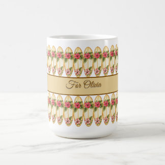 Tropisk Surfbräda Blommig Design – Anpassningsbar Kaffemugg