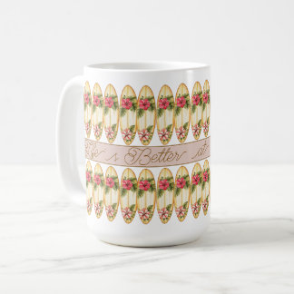 Tropisk Surfbräda Blommig Design – Anpassningsbar Kaffemugg