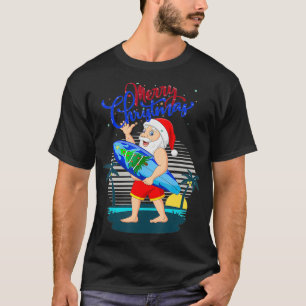 Tropisk surfing Jultomten Hawaiian jul Su T Shirt