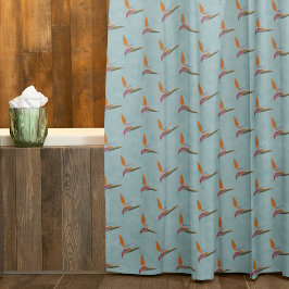 Tropisk Teal Modern Paradisfågel Handritad