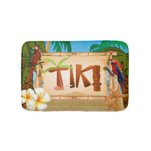 Tropisk Tiki-design Badrumsmatta