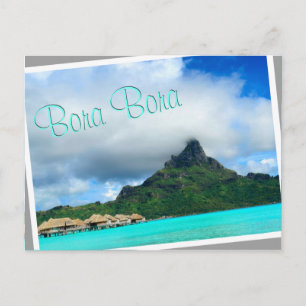 Tropisk tillflykt till Bora Bora-vykort Vykort