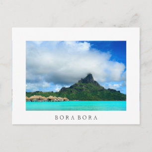 Tropisk tillflykt till det vita postkortet Bora Bo Vykort