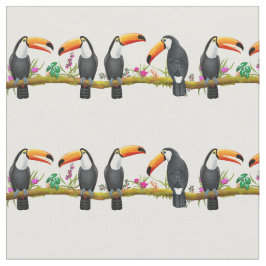 Tropisk Toco Toucan Talk Fabric Tyg