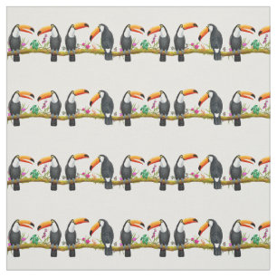 Tropisk Toco Toucan Talk Fabric Tyg