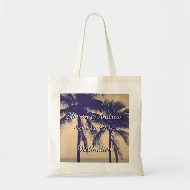 Tropisk tote bags för Palm Beach Tygkasse (Framsidan)