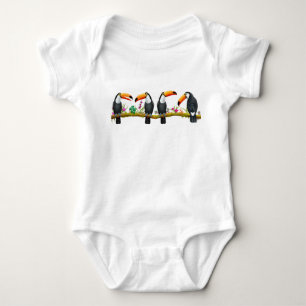 Tropisk Toucan fågelbaby ett biet Tee