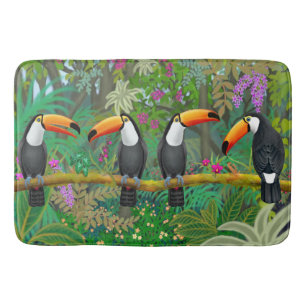 Tropisk Toucan fågelbadmatta Badrumsmatta