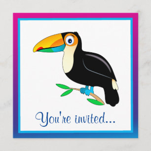 Tropisk Toucan grattis på födelsedagen Inbjudningar