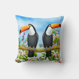 Tropisk Toucans dekorativ kudde