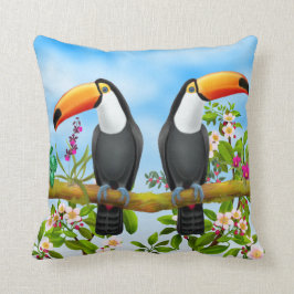Tropisk Toucans dekorativ kudde