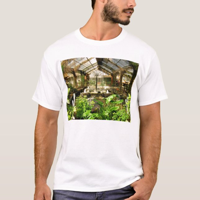 Tropisk trädgård under exponeringsglas t shirt (Framsida)
