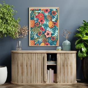 Tropisk Trio Ananas, Papaya & Passionsfrukt Poster