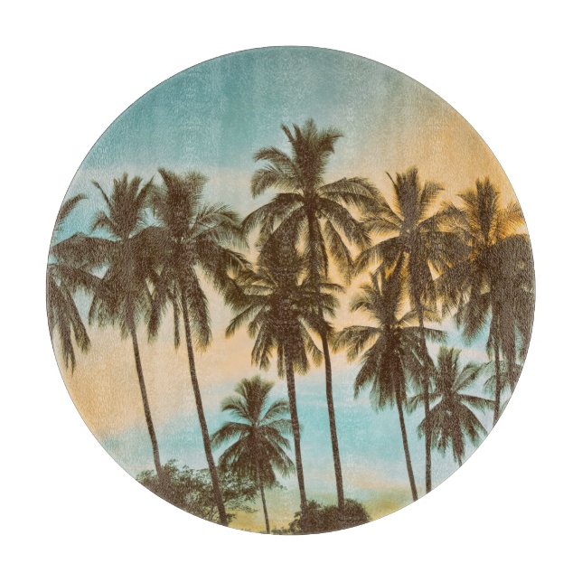 Tropisk twilight: Coconut Handflatan Silhouette (Framsidan)