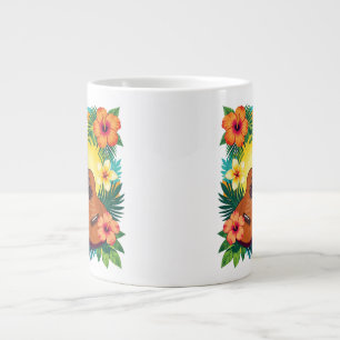 Tropisk Ukulele Tiki Luau Party Känsla T-Shirt Jumbo Mugg