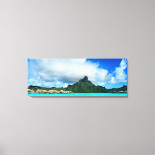 Tropisk utväg på Bora Bora canvas panorama