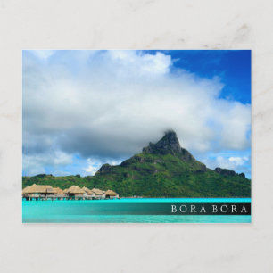 Tropisk utväg på postkortet Bora Bora pub Vykort