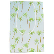 Tropisk vattenfärg i Handflatan Träd