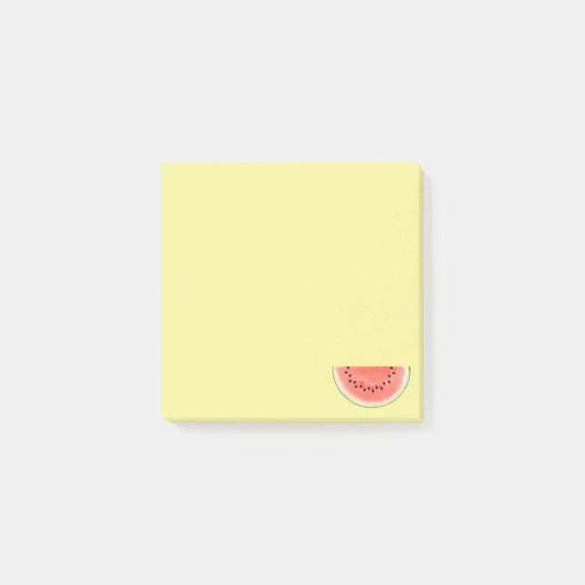 Tropisk vattenmelonfrukt på gula post-it-lappar post-it block (Framsida)