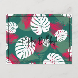 Tropisk växt Grattis på födelsedagen Vykort