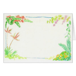 Tropisk växtgräns hälsningskort