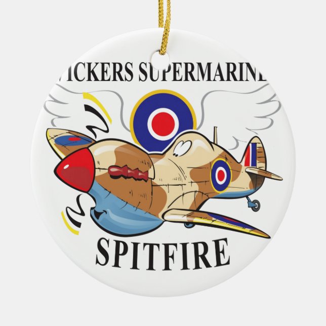 Tropisk version av spitfire julgransprydnad keramik (Framsidan)