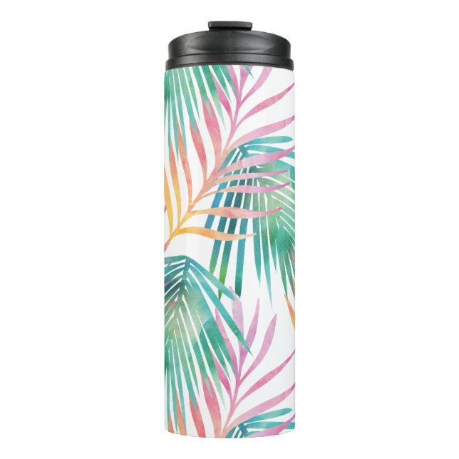 Tropisk vibes Rosa och skalvattensfärg Handflatan  (Framsida)